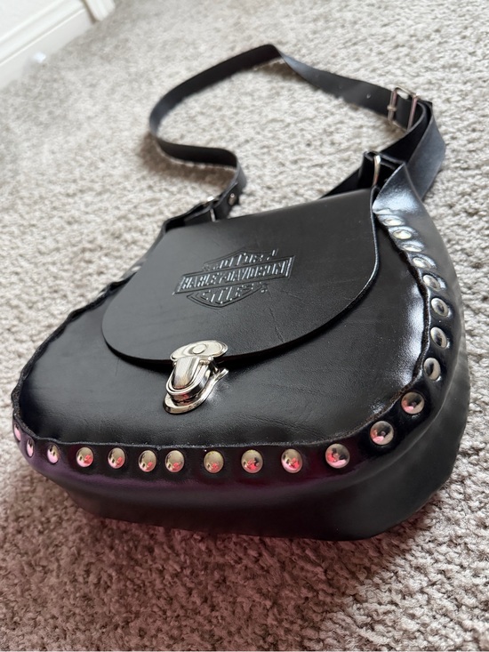 Harley-Davidson Handbags - Harley-Davidson Black Leather Studded Bag